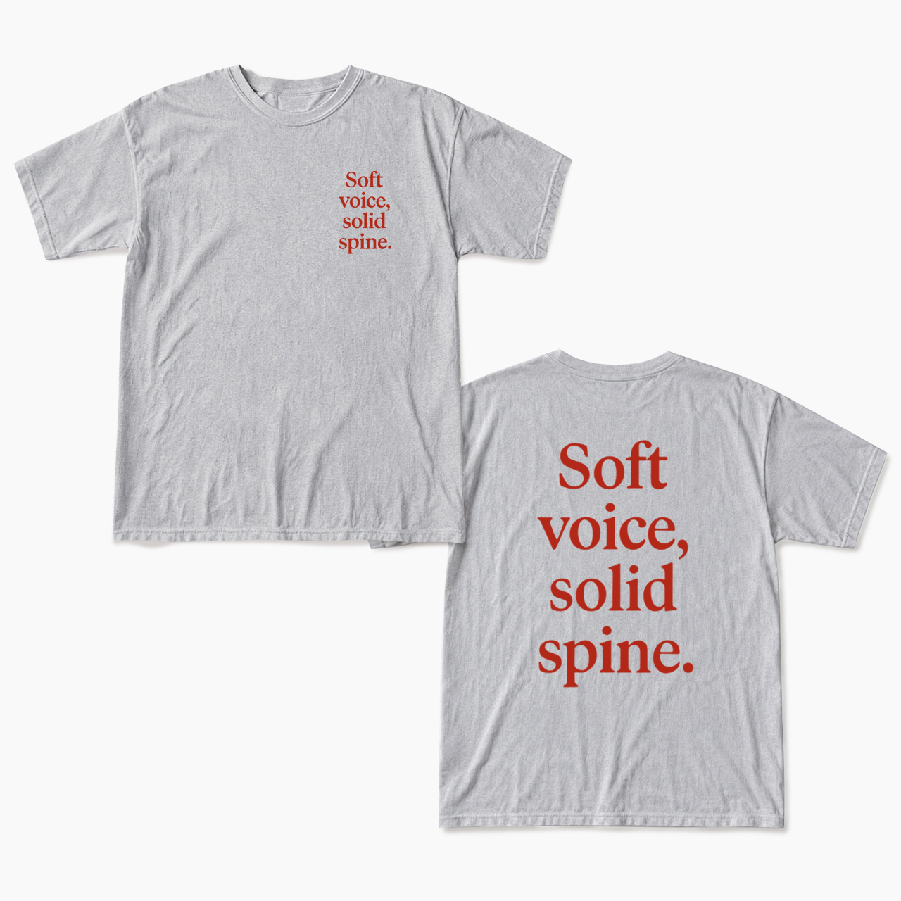 Soft Voice Solid Spine Two Sides T Shirts