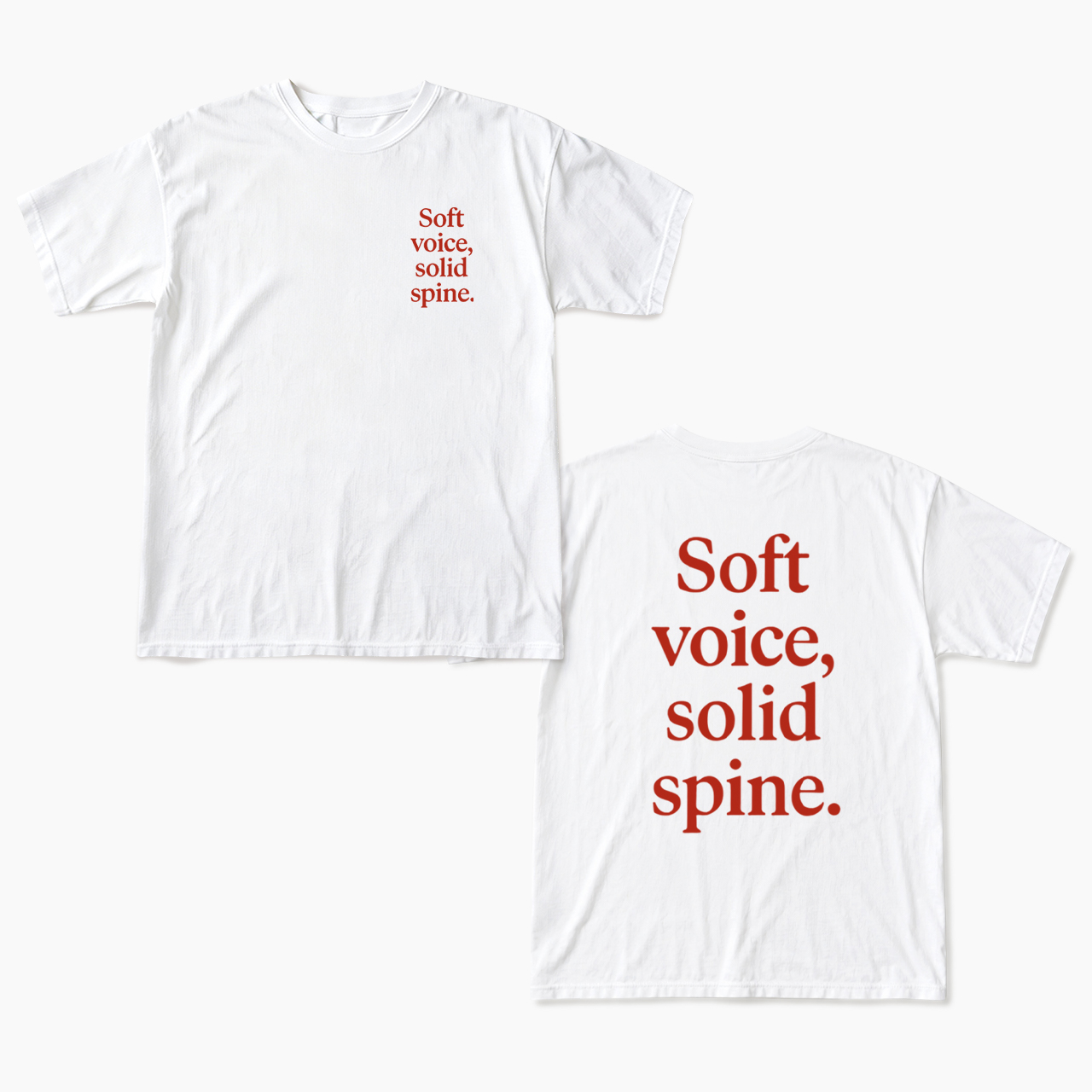 Soft Voice Solid Spine Two Sides T Shirts
