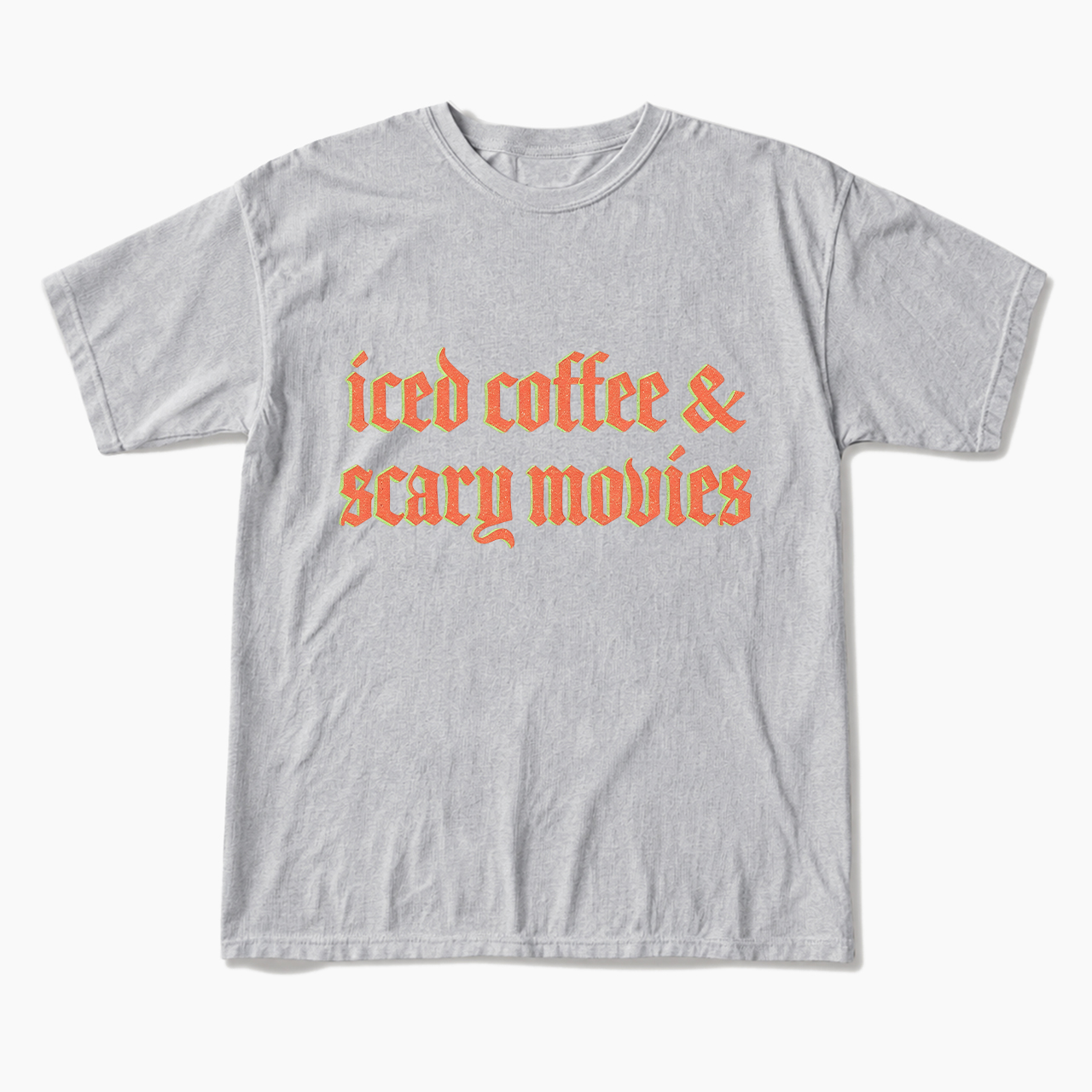 Iced Coffee and Scary Movies Halloween T Shirts
