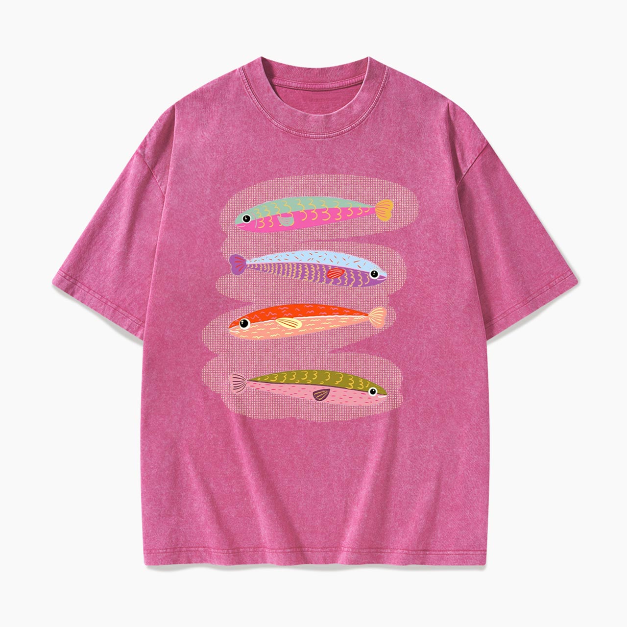 Colorful Fish Washed Tees