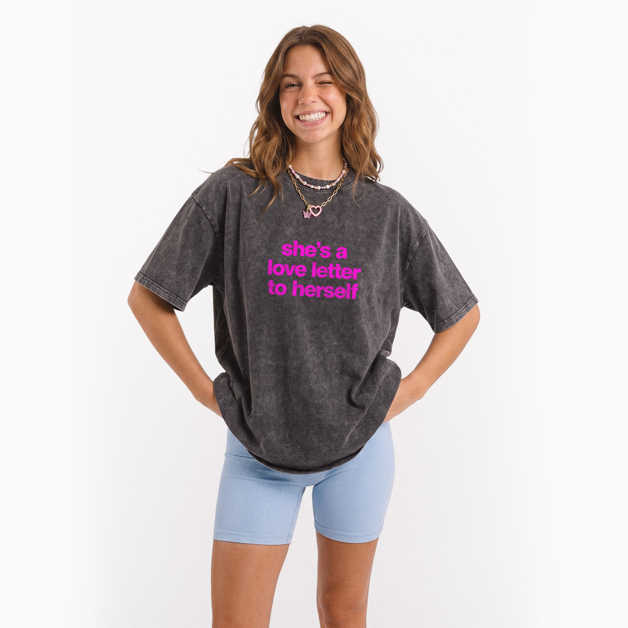  She's A Love Letter To Herself Washed Tees