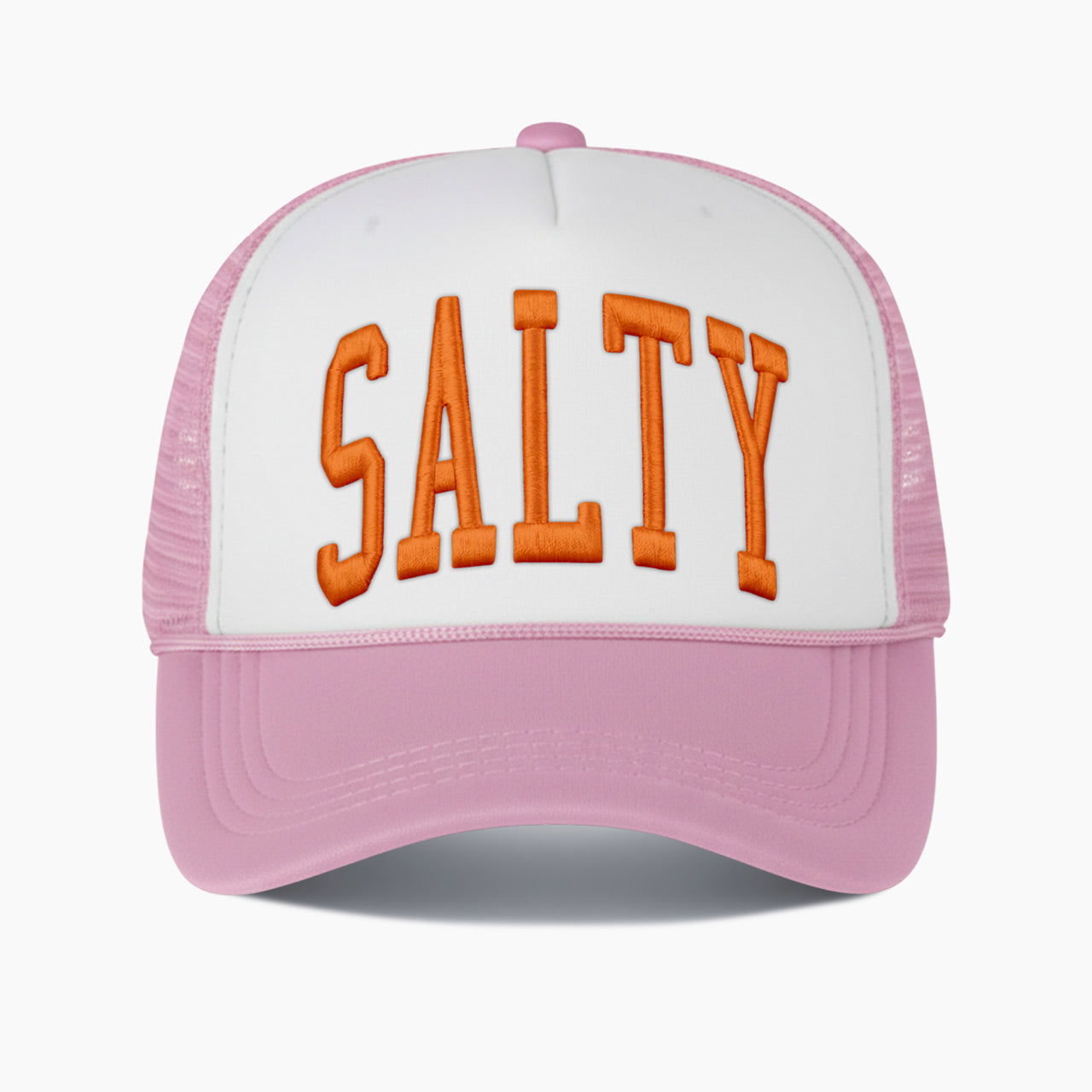 Embroidered Salty Colorblock Trucker Hat