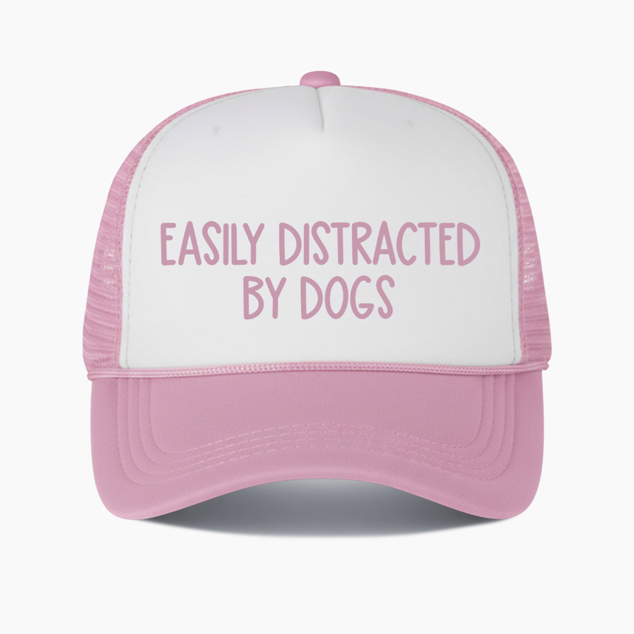 Easily Distracted by Dogs Colorblock Trucker Hat