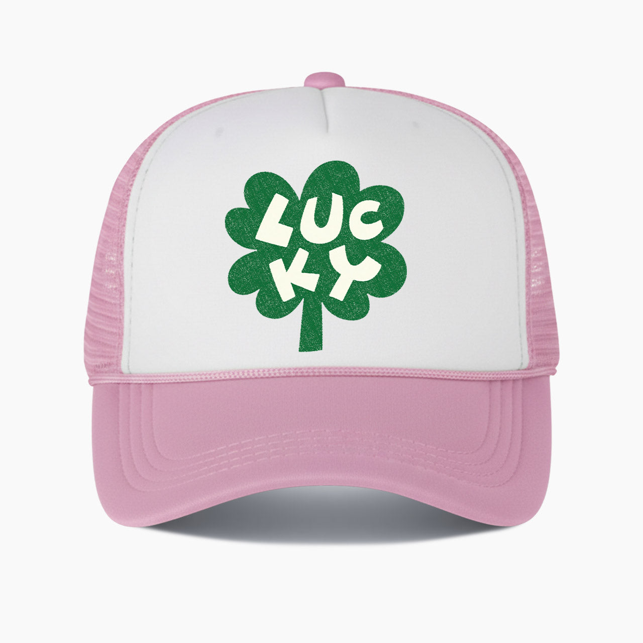 Lucky Clover Colorblock Trucker Hat