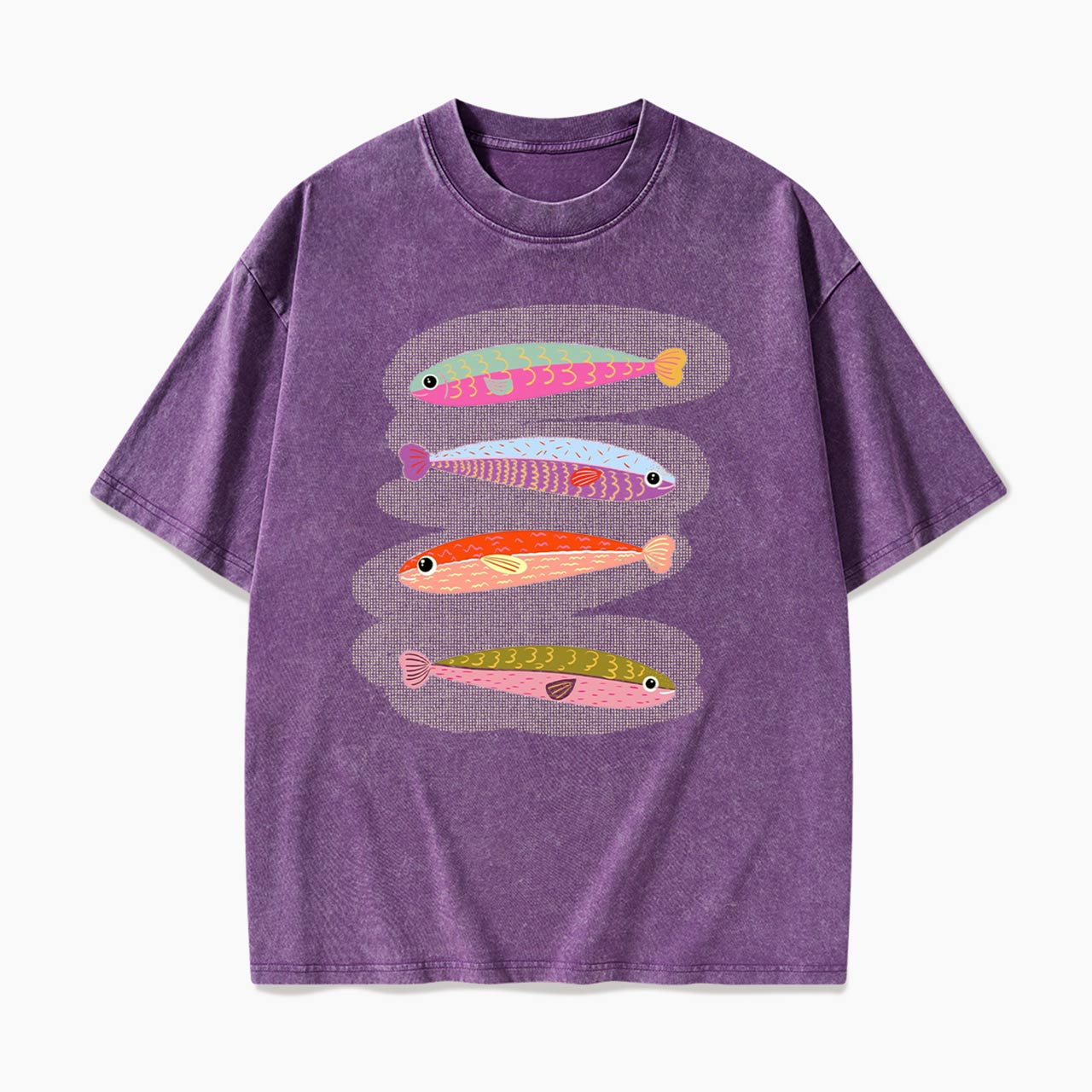 Colorful Fish Washed Tees