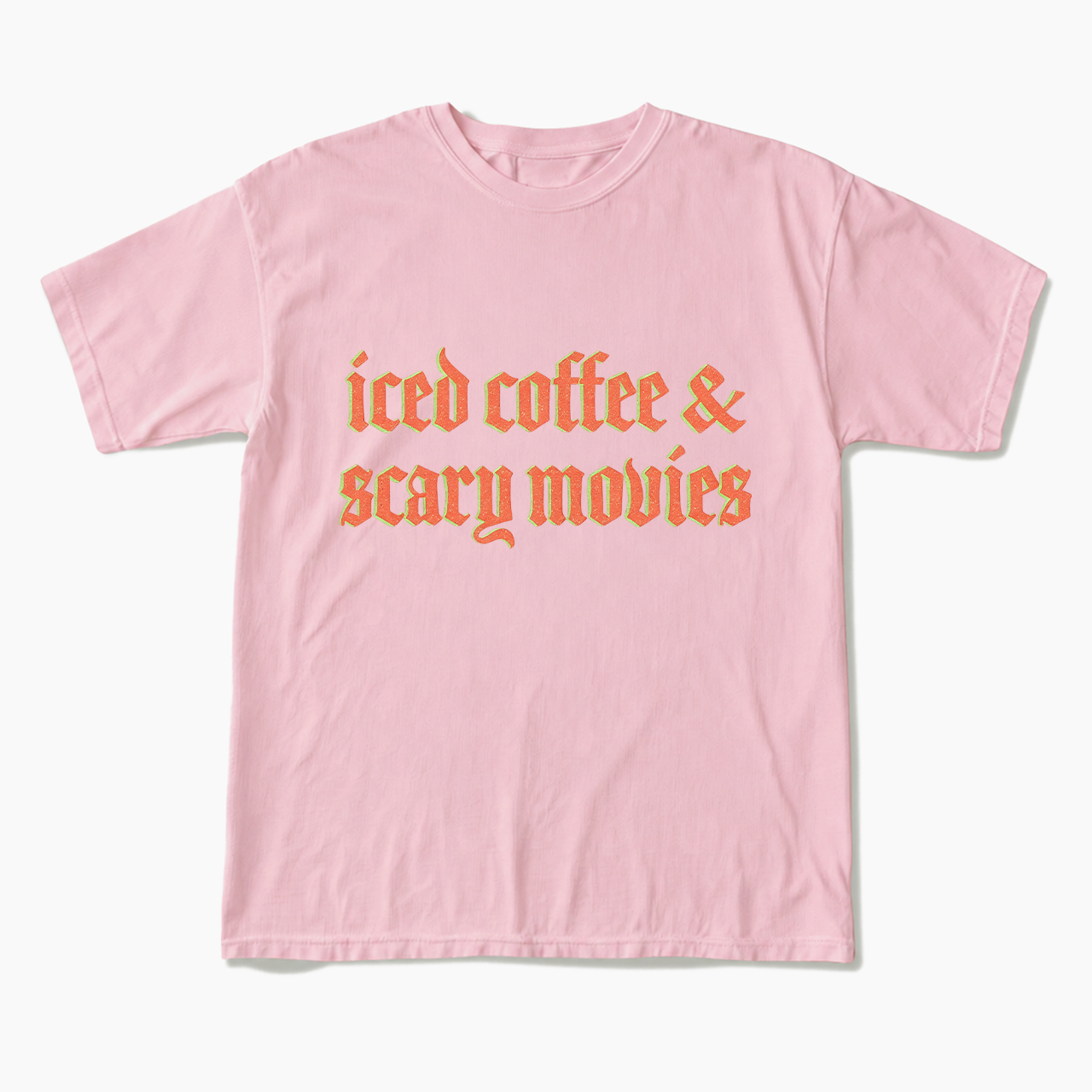 Iced Coffee and Scary Movies Halloween T Shirts