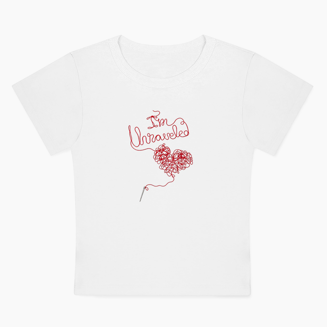 I'm Unraveled Baby Tee