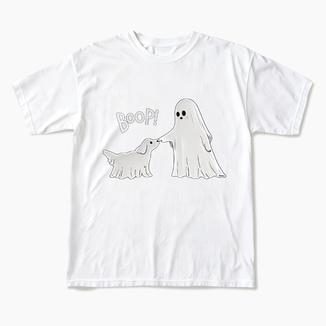 Boo-p Ghost Dog Halloween T Shirts