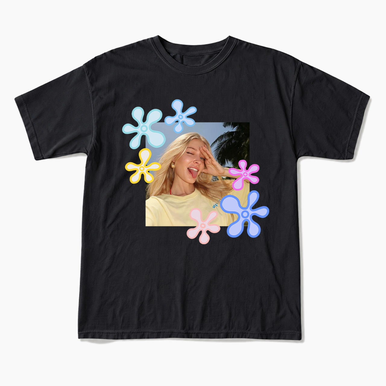 Personalized Flower Photo T Shirts