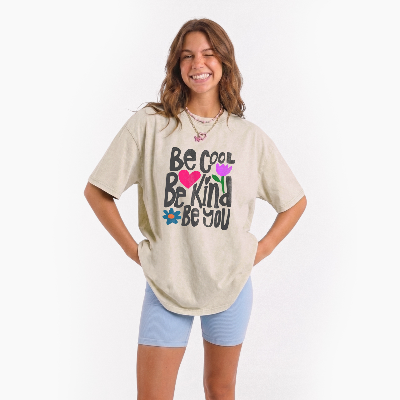 Be Cool Be Kind Be You Washed Tees