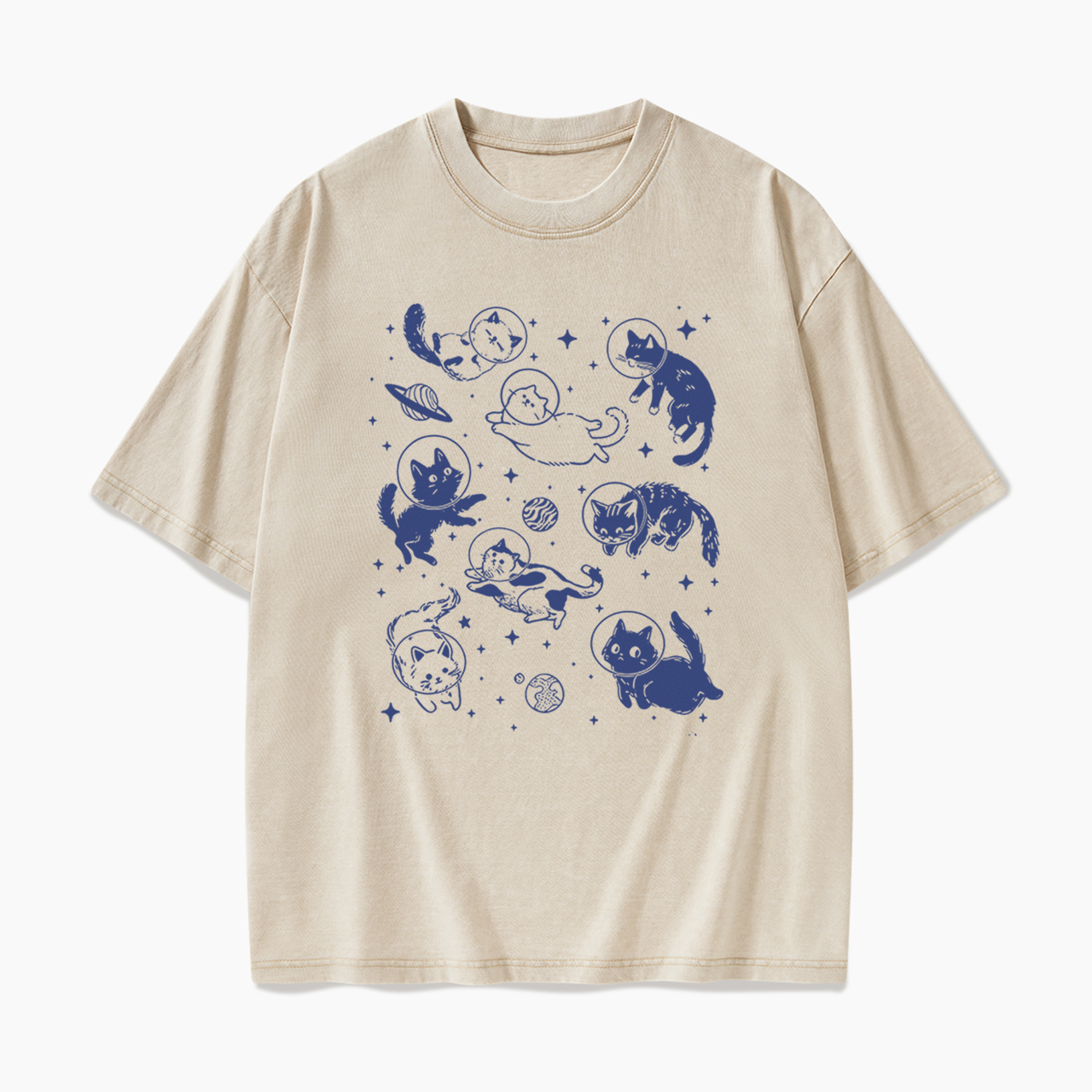 Cats In Space Washed Tees