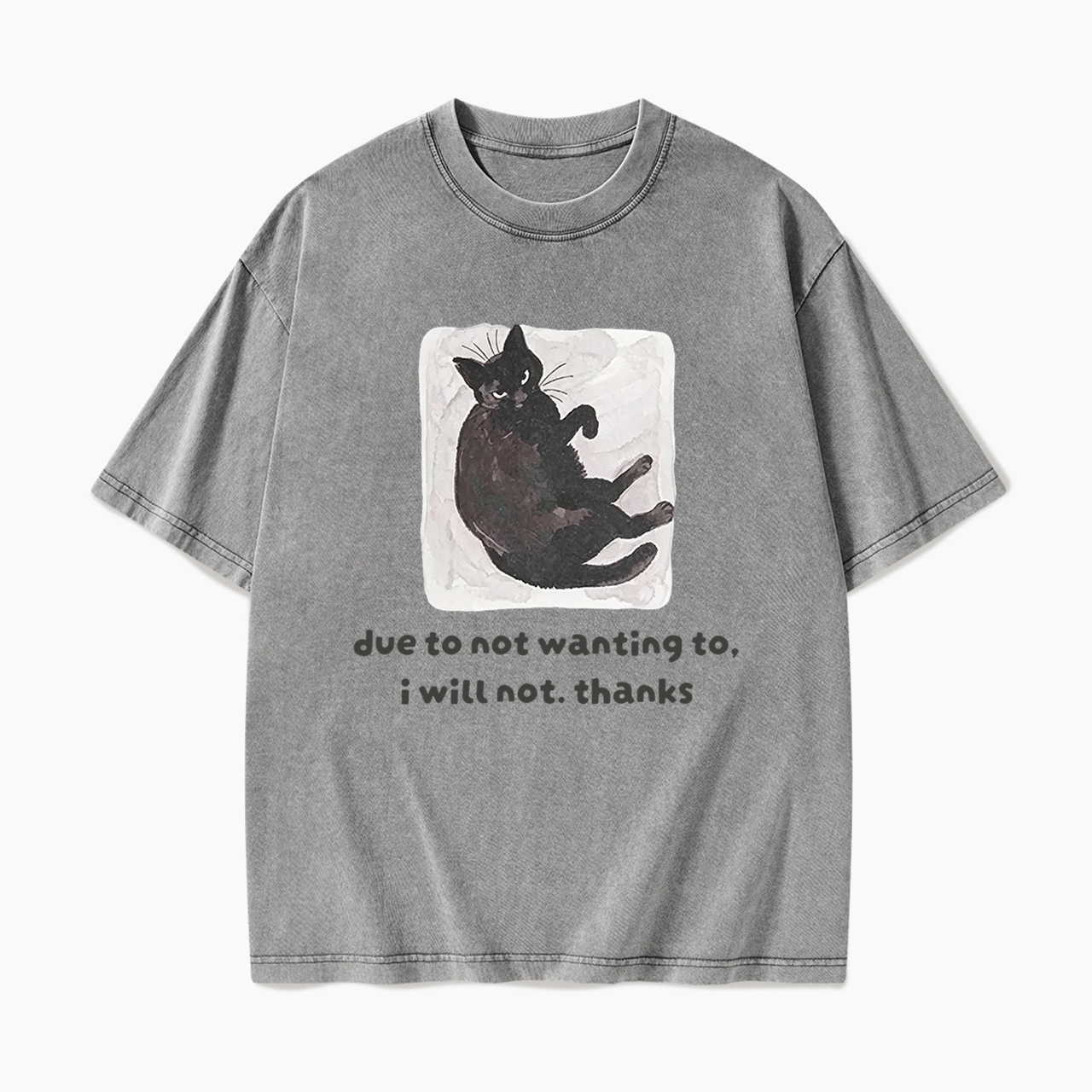 Due To Not Wanting To I Will Not Thanks Washed Tees
