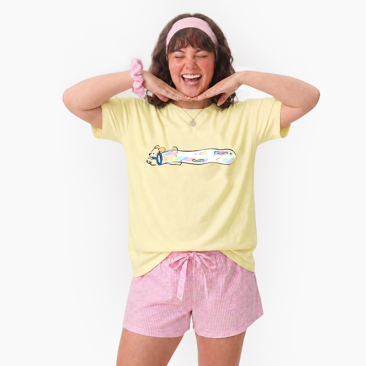Pastel Bubble Dog T Shirts