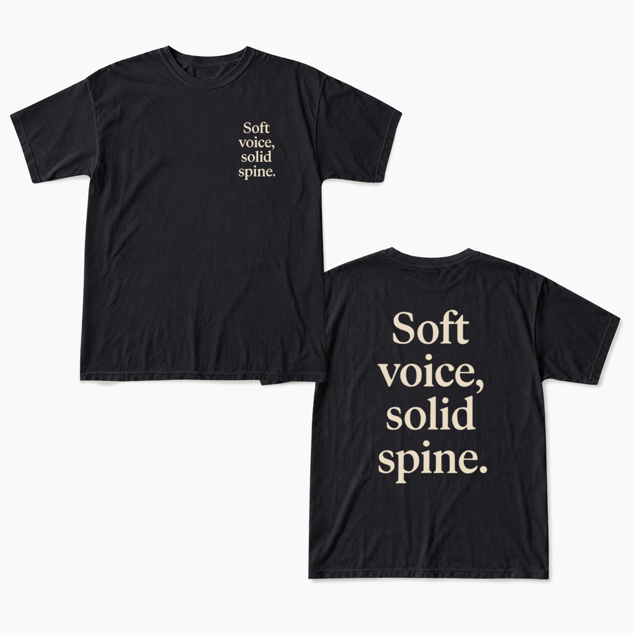 Soft Voice Solid Spine Two Sides T Shirts