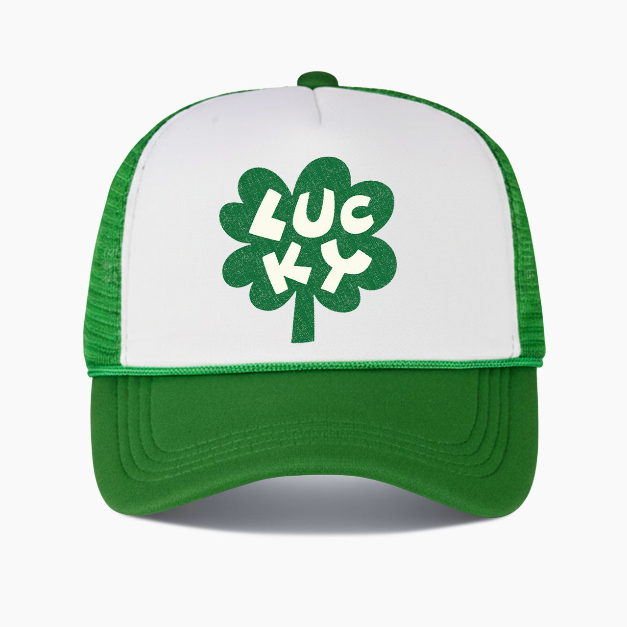 Lucky Clover Colorblock Trucker Hat