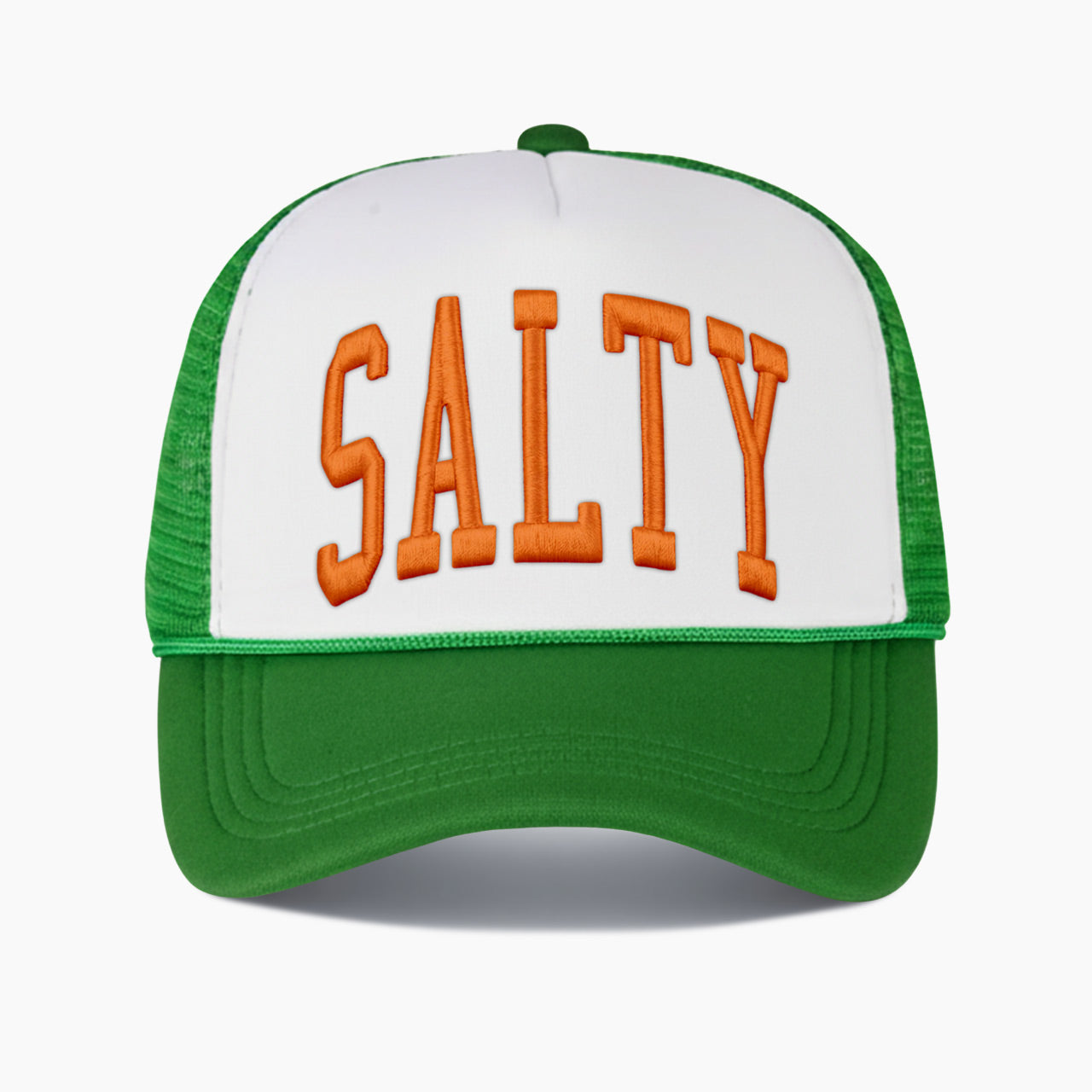 Embroidered Salty Colorblock Trucker Hat
