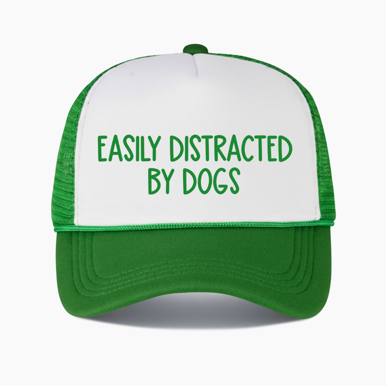 Easily Distracted by Dogs Colorblock Trucker Hat