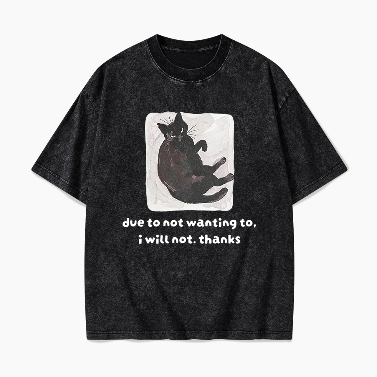 Due To Not Wanting To I Will Not Thanks Washed Tees