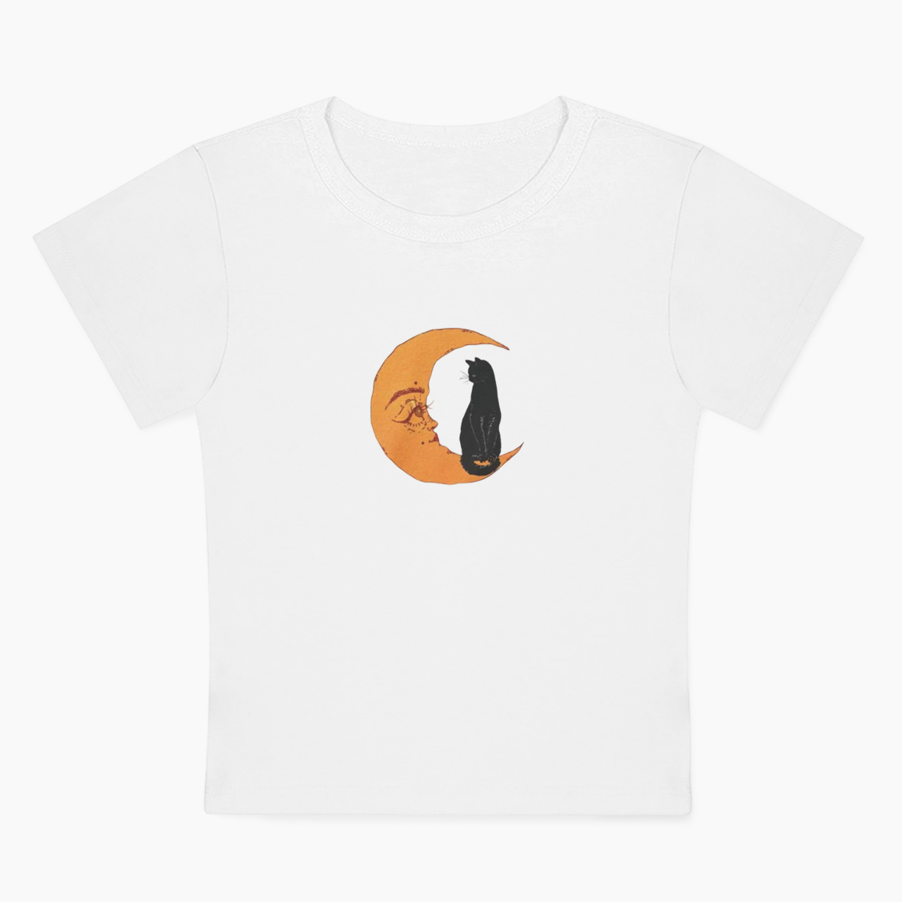 Black Cat Moon Baby Tee