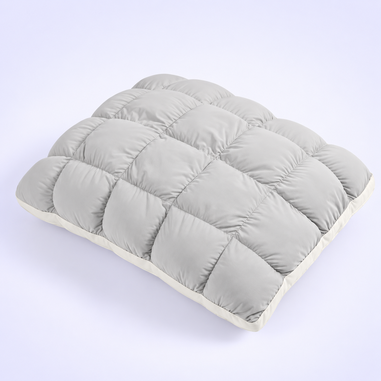 Limited-Time Deal | Quilted Puff-Grid Bed Pillow – Soft Plush Pillow with Cloud-Like Cushioning for Side, Back and Stomach Sleepers
