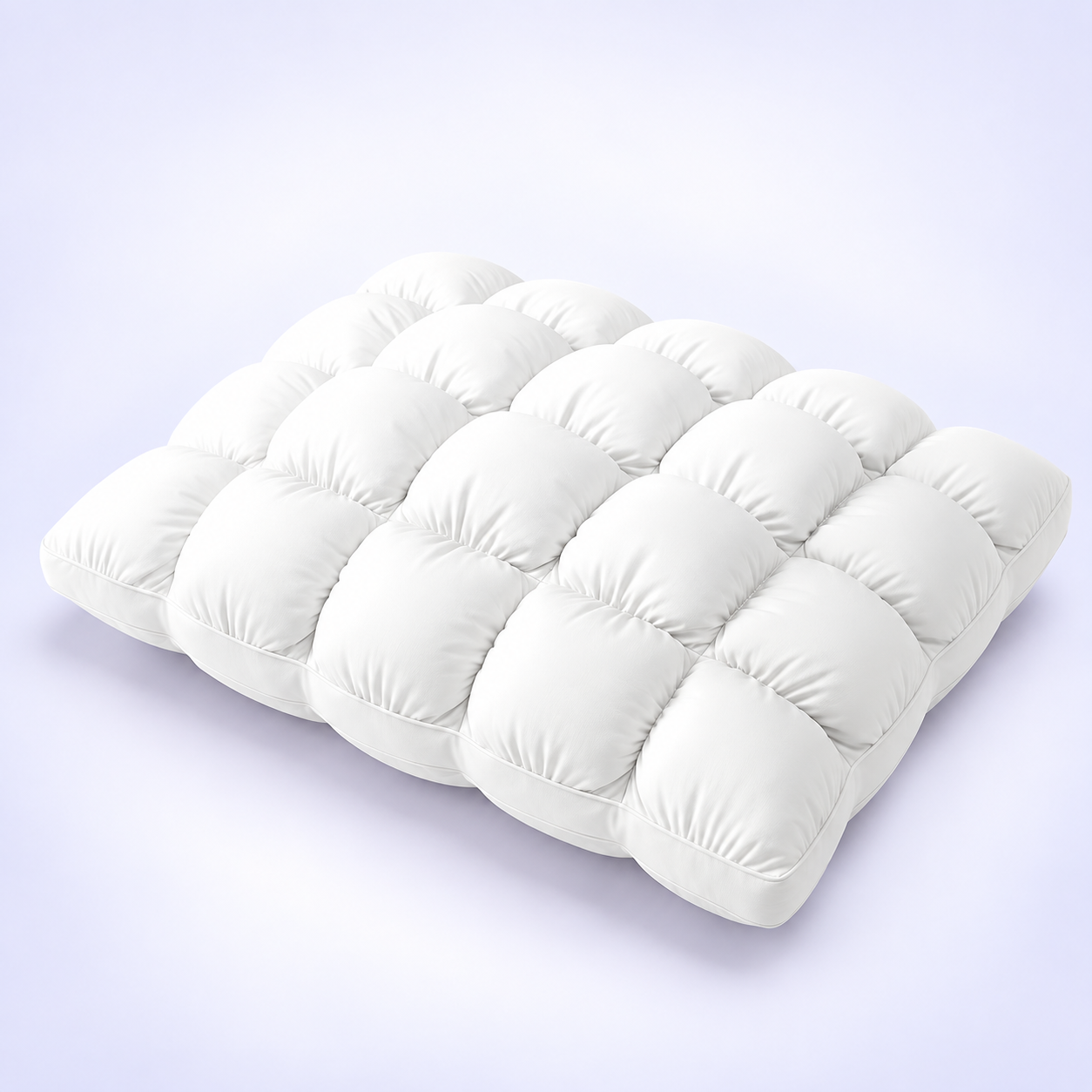 Limited-Time Deal | Quilted Puff-Grid Bed Pillow – Soft Plush Pillow with Cloud-Like Cushioning for Side, Back and Stomach Sleepers
