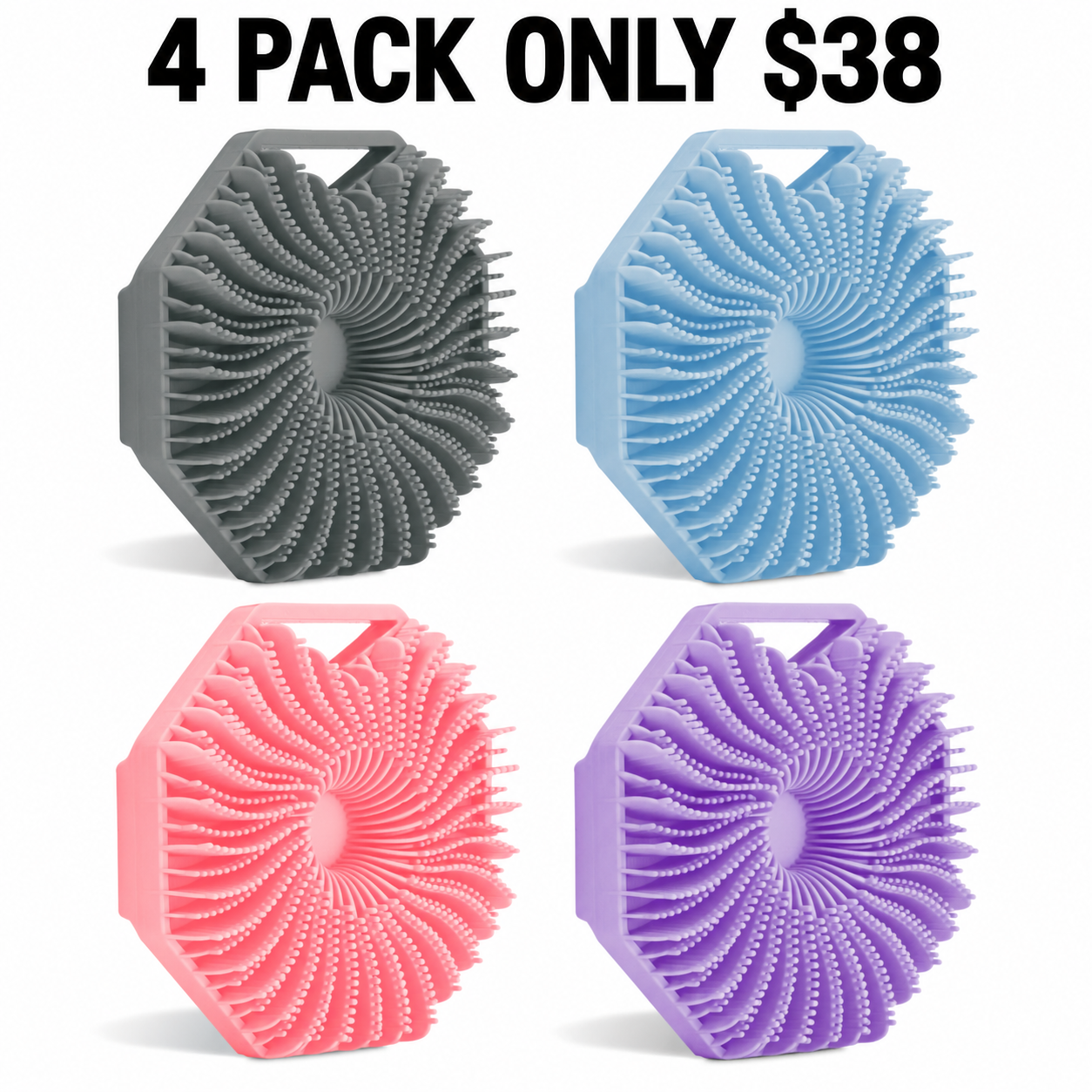 Silicone Body Scrubber for Sensitive Skin, Gentle Exfoliating Shower Brush for Dead Skin Removal and Daily Deep Cleansing, Body Care Tool for Men and Women