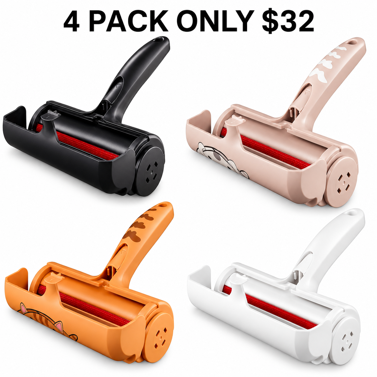 Limited Time Offer 🔥 5 Pack Reusable Pet Hair Remover Rollers for Furniture, Sofas, Carpets, Cars, Rugs and Bedding Only $38