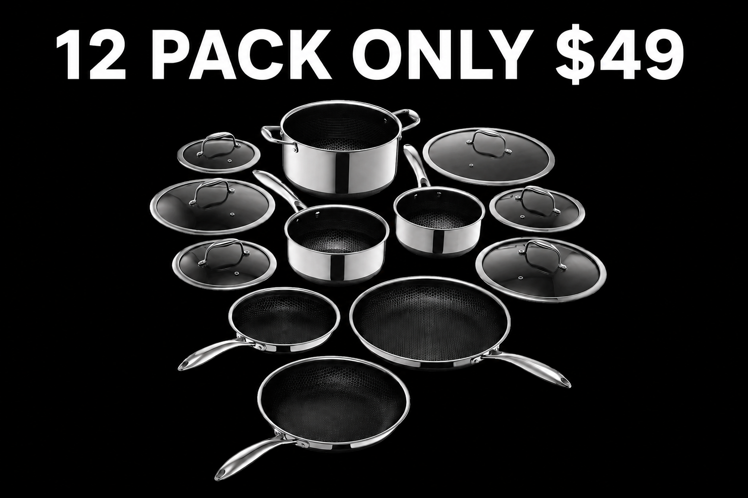 ⏰ Limited Time Offer: 12 Piece Hybrid Pots and Pans Set Only $49