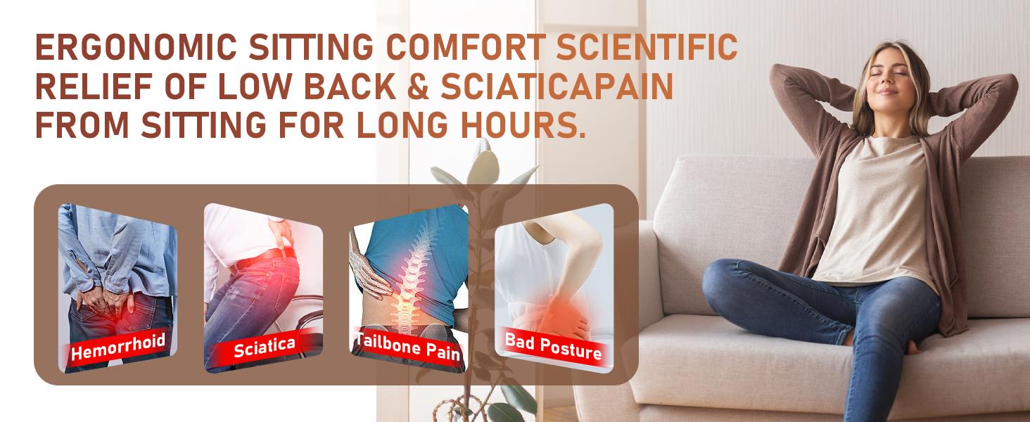 Ergonomic sitting comfort and pressure relief overview
