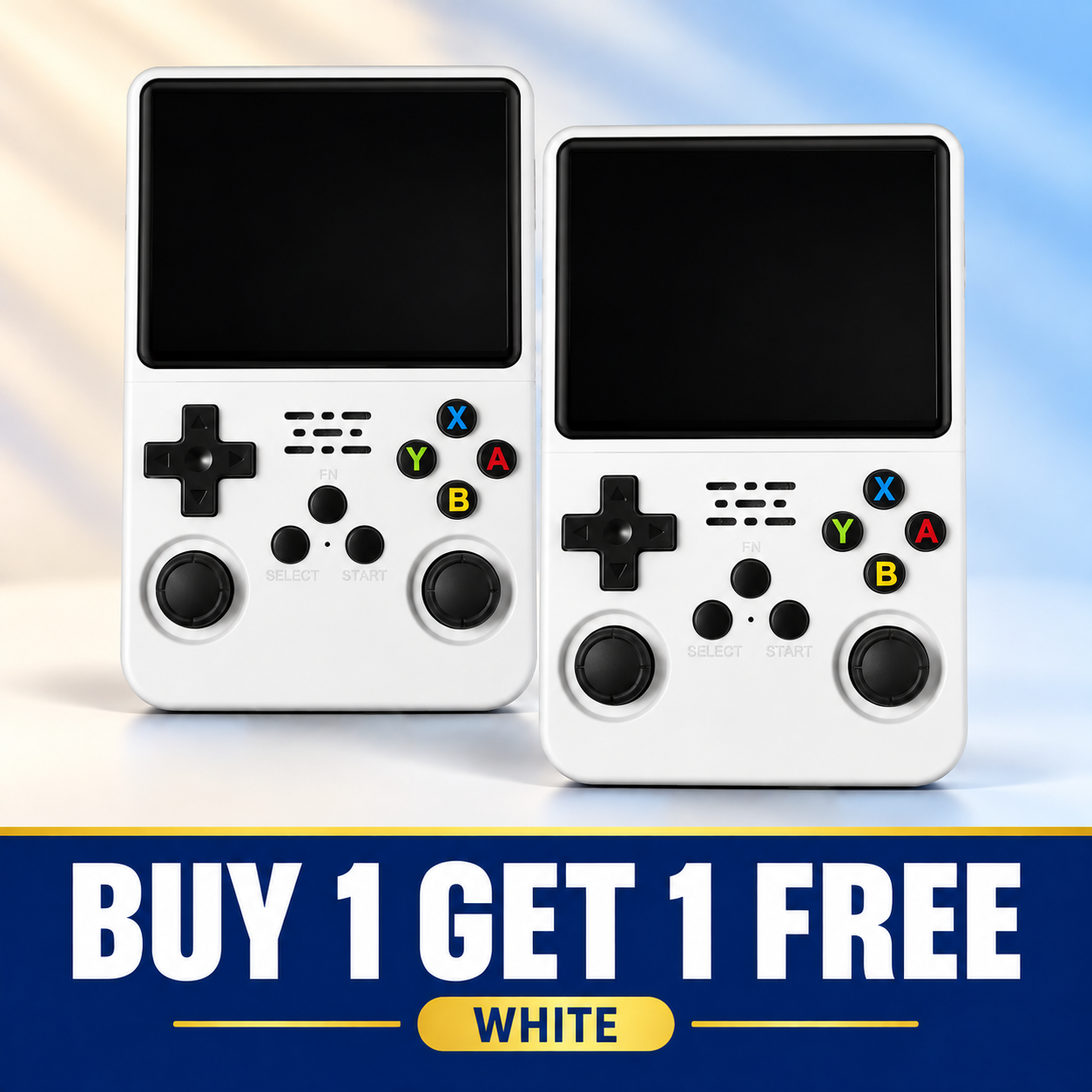 White handheld console buy one get one free