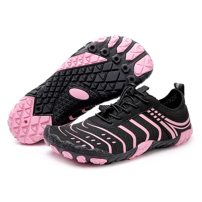 Unisex Barefoot Trail Walking Shoes - Black/Pink