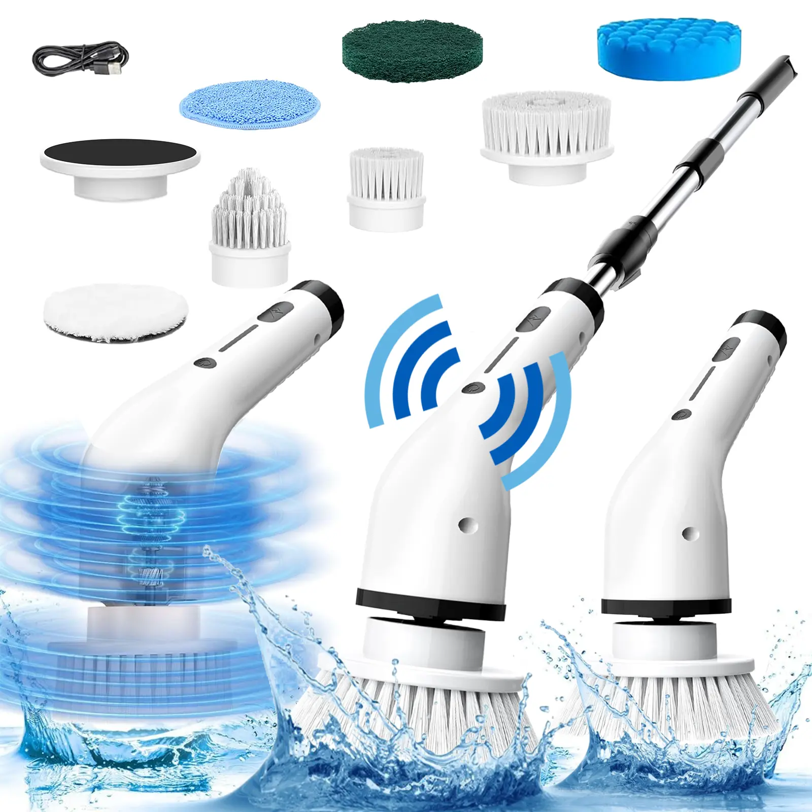 Cordless Electric Spin Scrubber with Extendable Handle product image 1