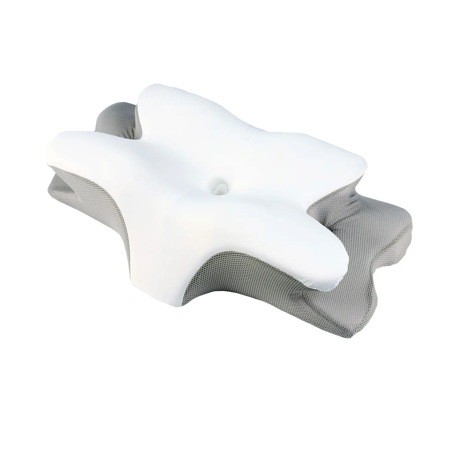 Double-Sided Contoured Memory Foam Neck Pillow - Off White