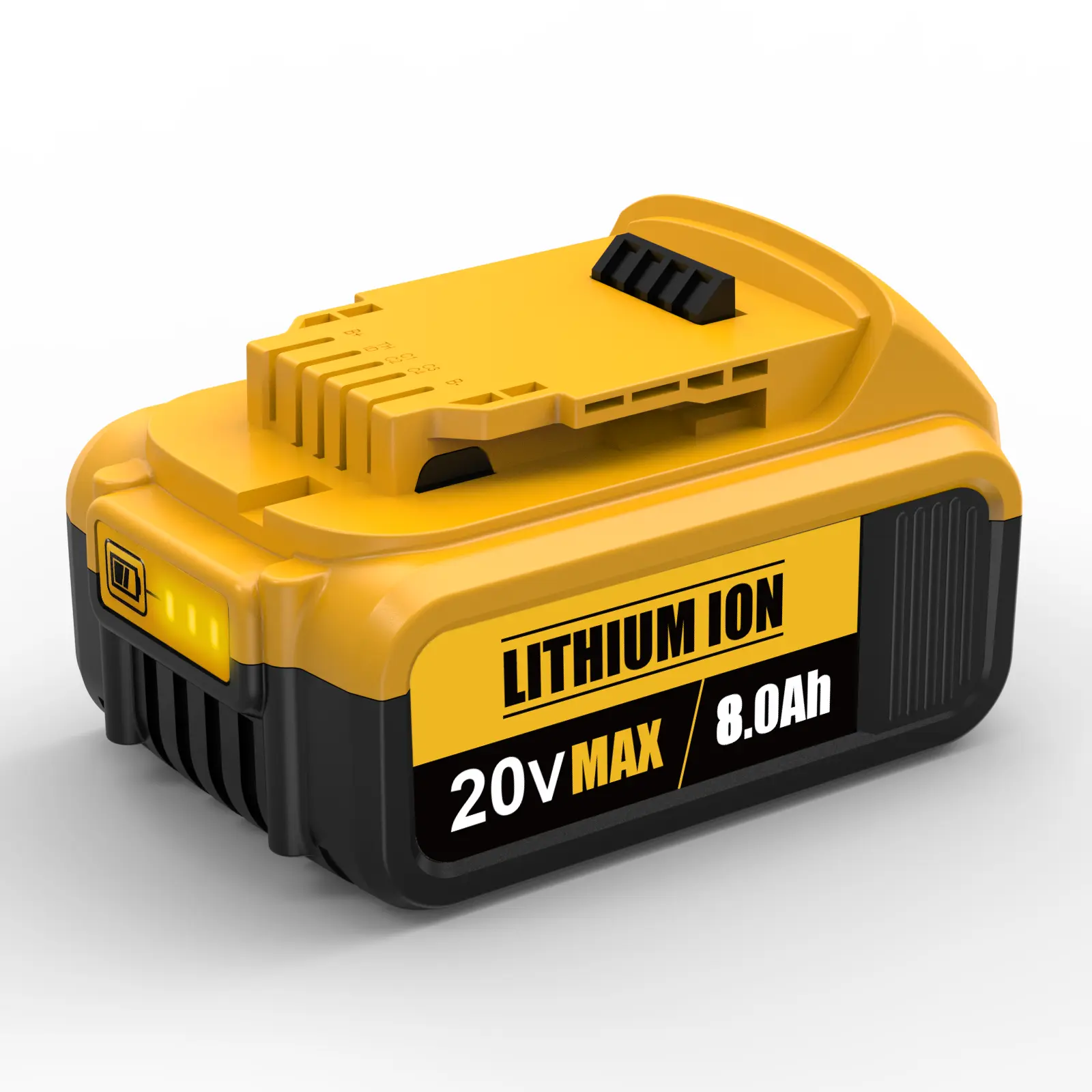 20V 8.0Ah Lithium-Ion Replacement Battery for Select DeWalt Tools front view