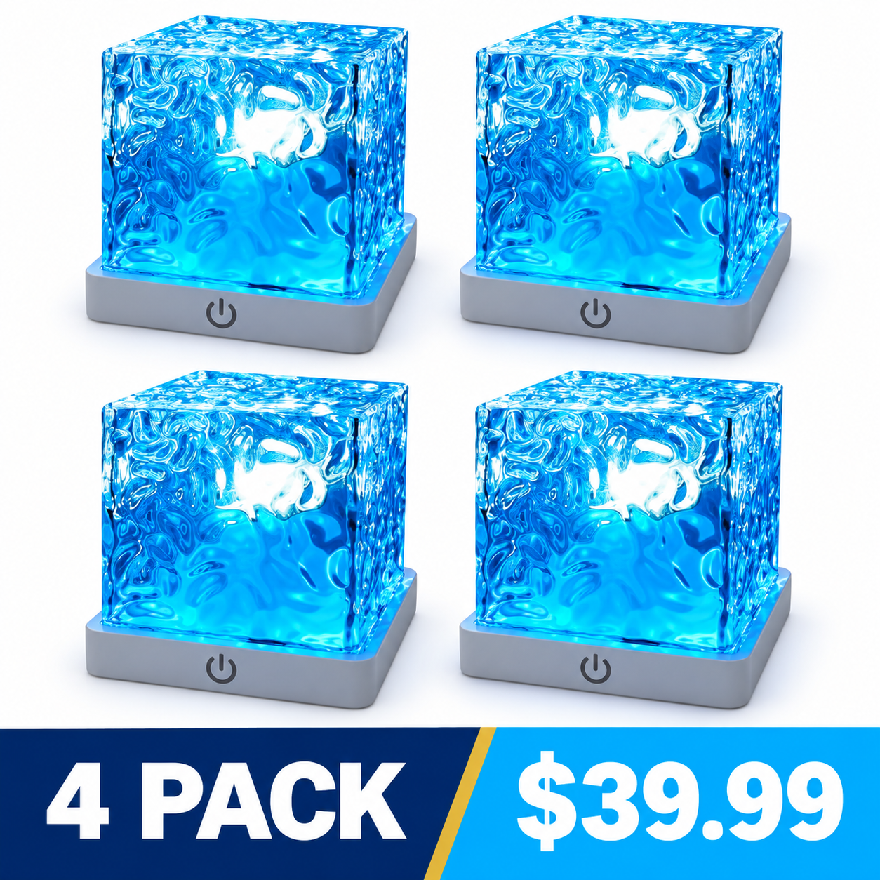 Rechargeable 16-Color Ocean Wave Projector Light with Remote - 4 Pack - $39.99
