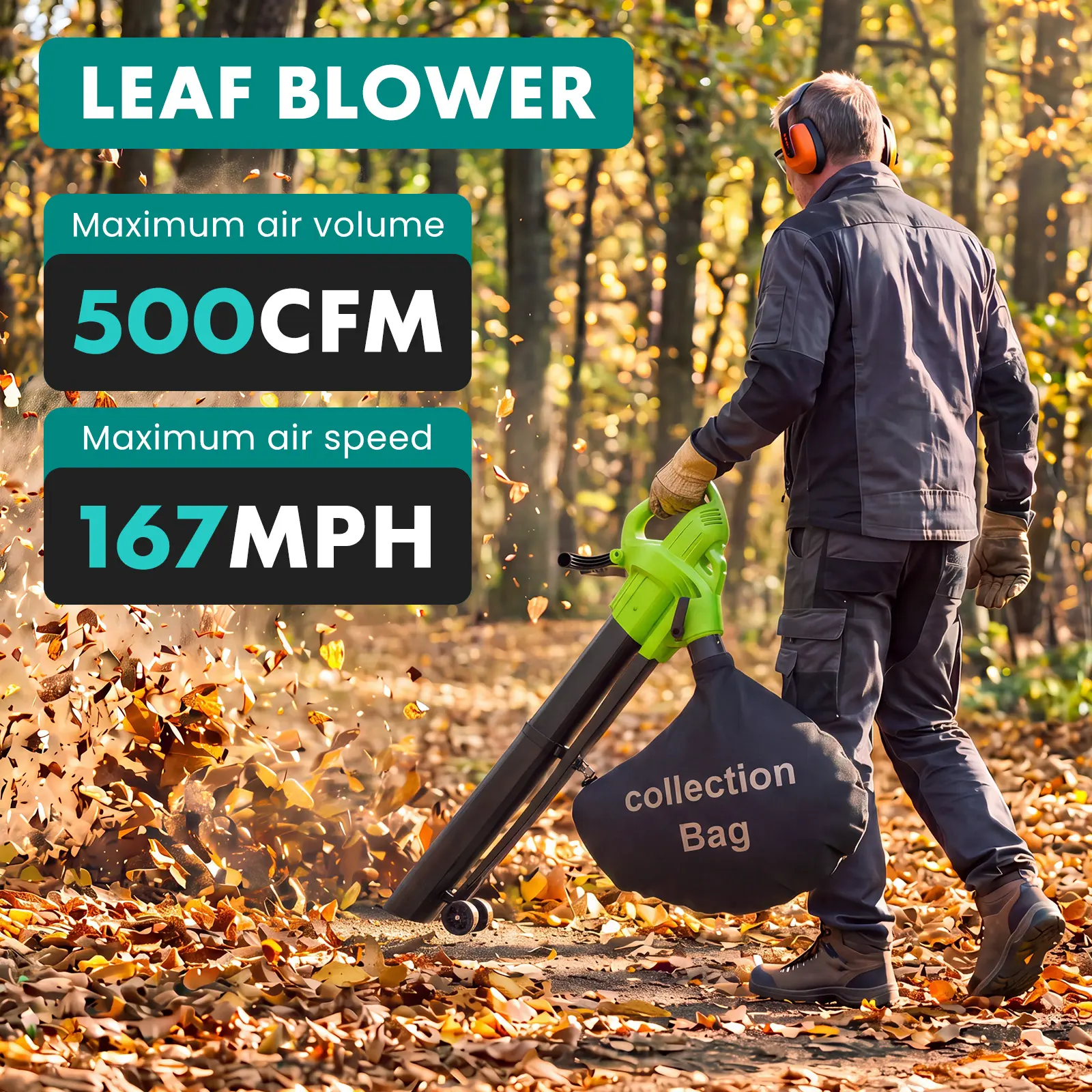 3-in-1 Electric Leaf Blower Vacuum Mulcher product image 2