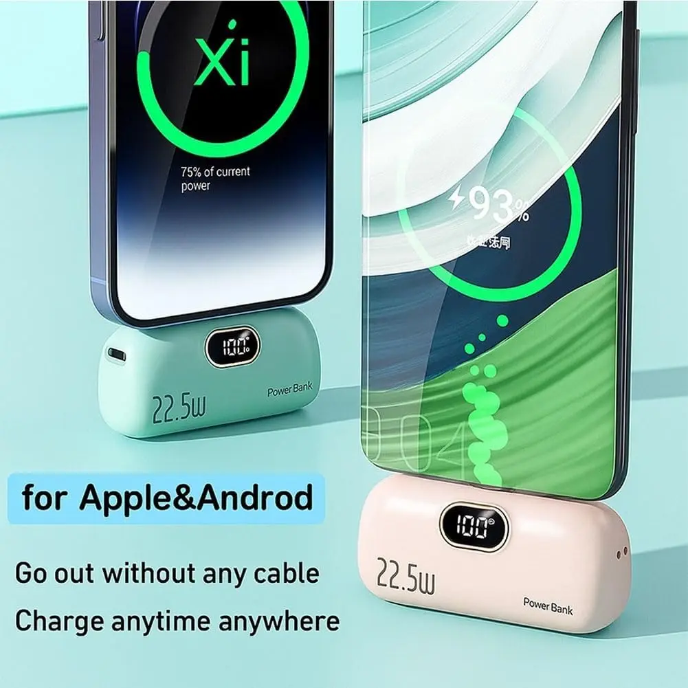 5000mAh Mini Portable Charger with 22.5W Fast Charging 7