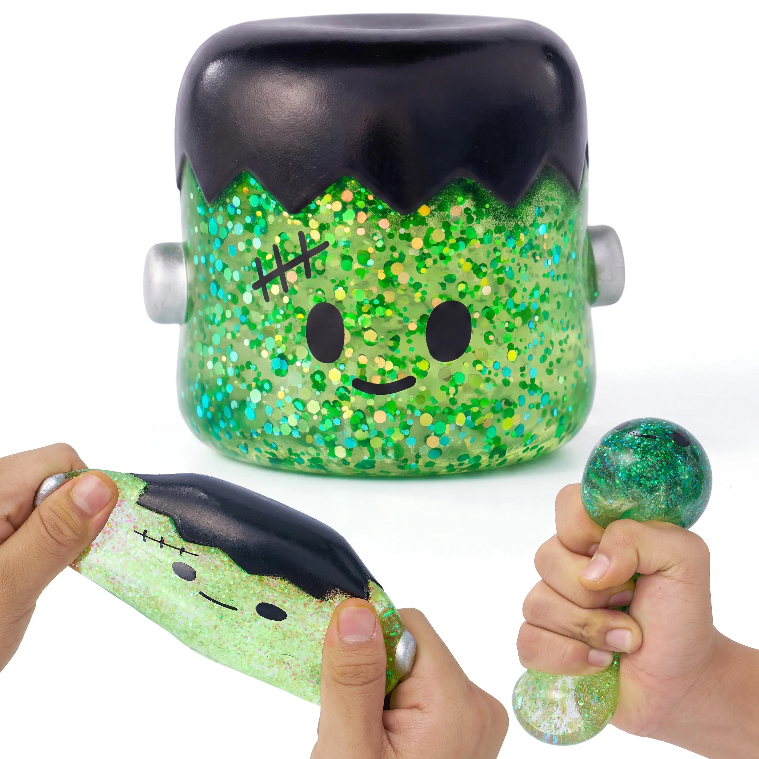 Halloween Squishy Stress Relief Toy Set 1pc Green Monster No Steamer