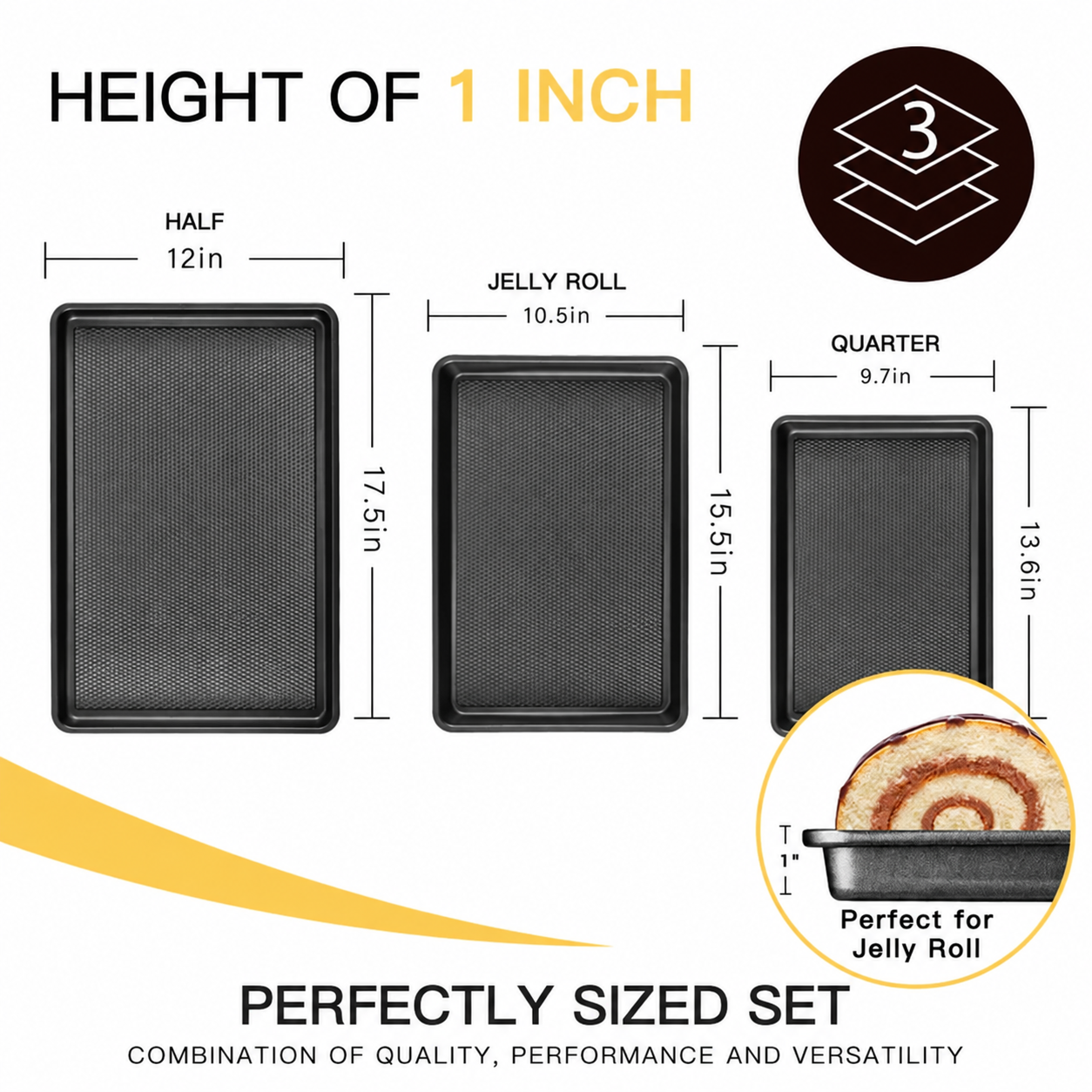 9-Piece Diamond-Texture Nonstick Bakeware Set product image 7