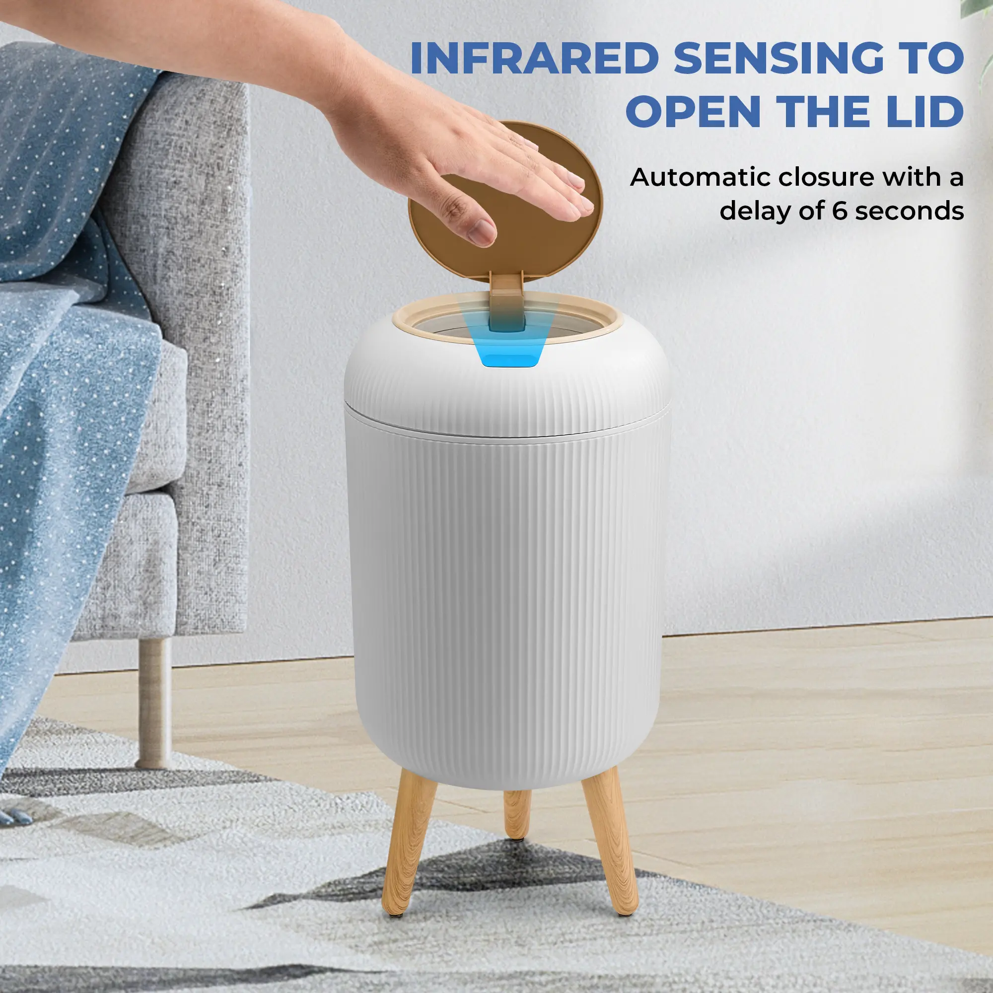 2.6-Gallon Touchless Motion Sensor Trash Can product image 4