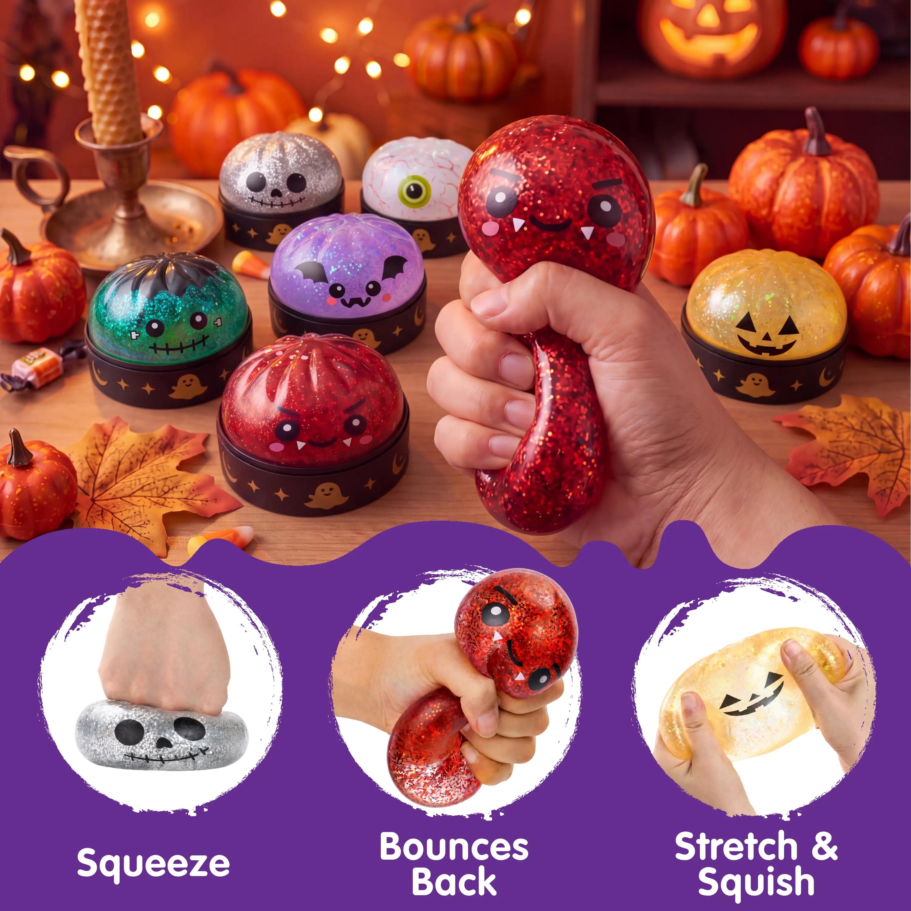 Halloween Squishy Stress Relief Toy Set view 6