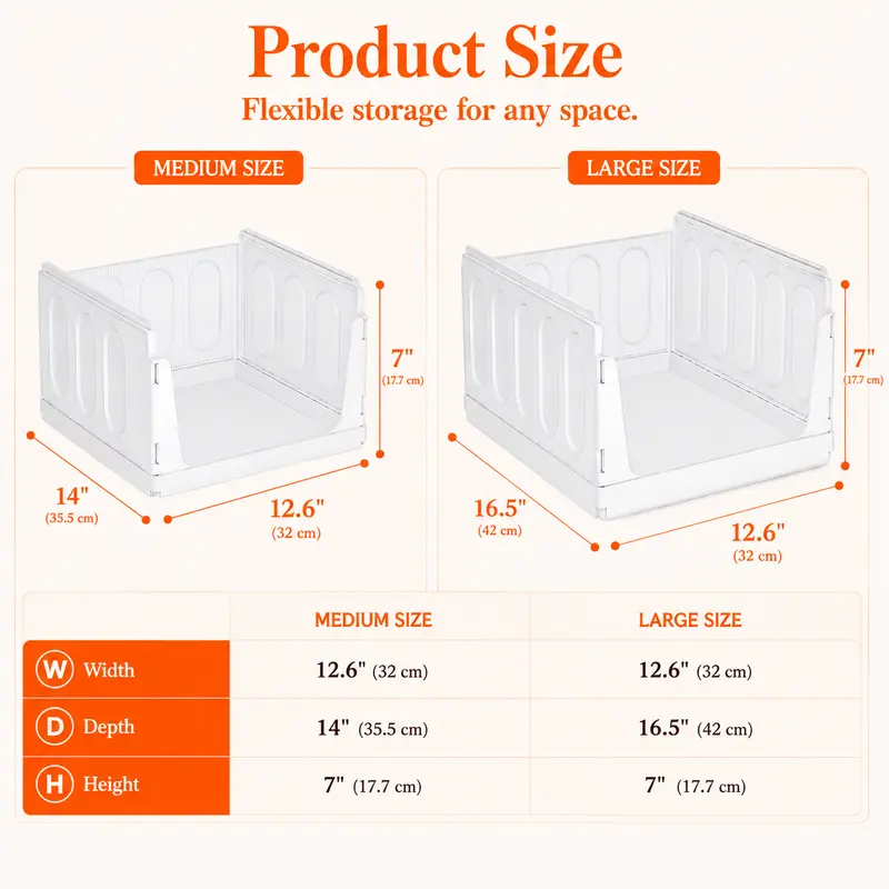 Stackable Closet Organizer Bins – Space-Saving Multipurpose Storage Set product image 2