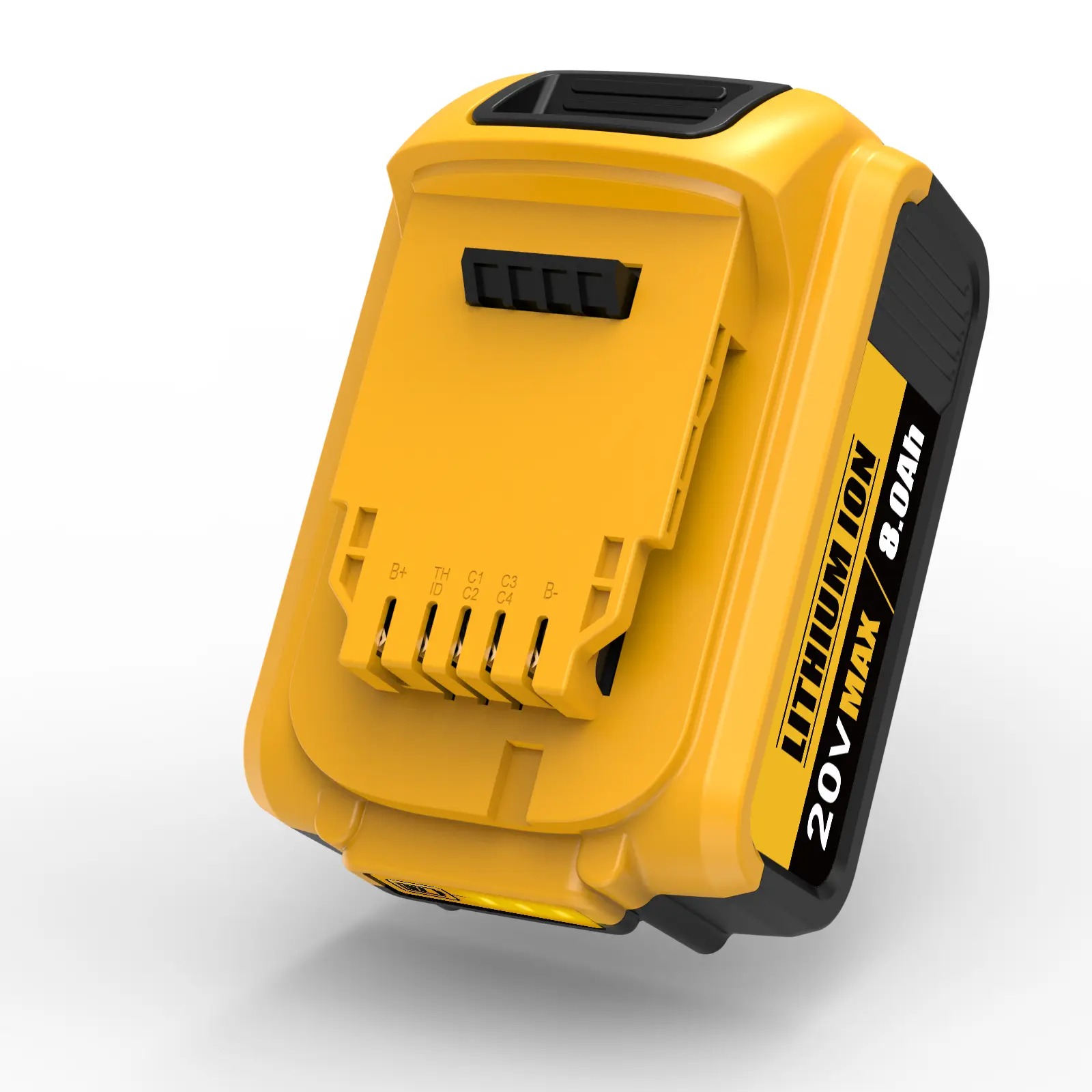 20V 8.0Ah Lithium-Ion Replacement Battery for Select DeWalt Tools rear view