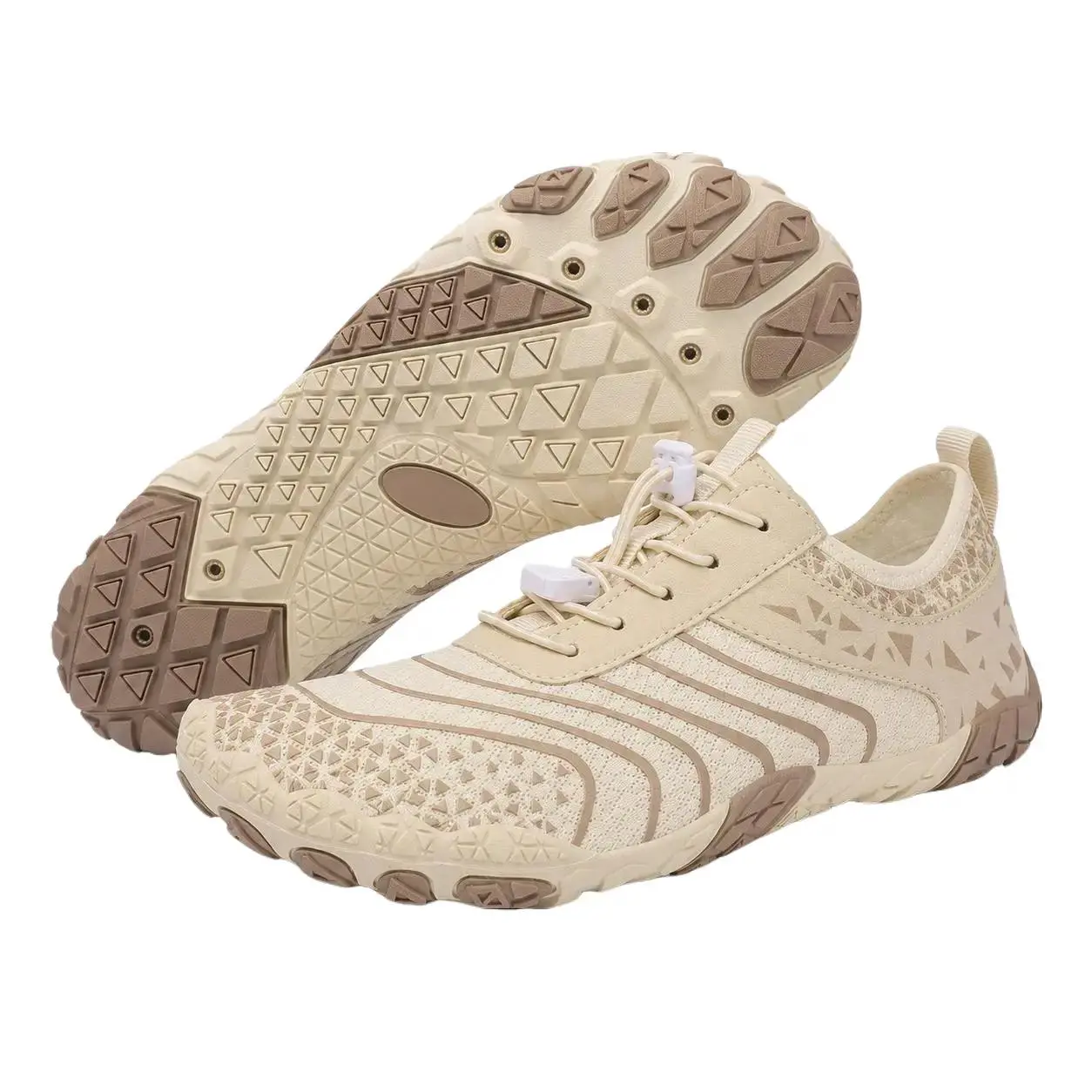 Unisex Barefoot Trail Walking Shoes - Cream Taupe