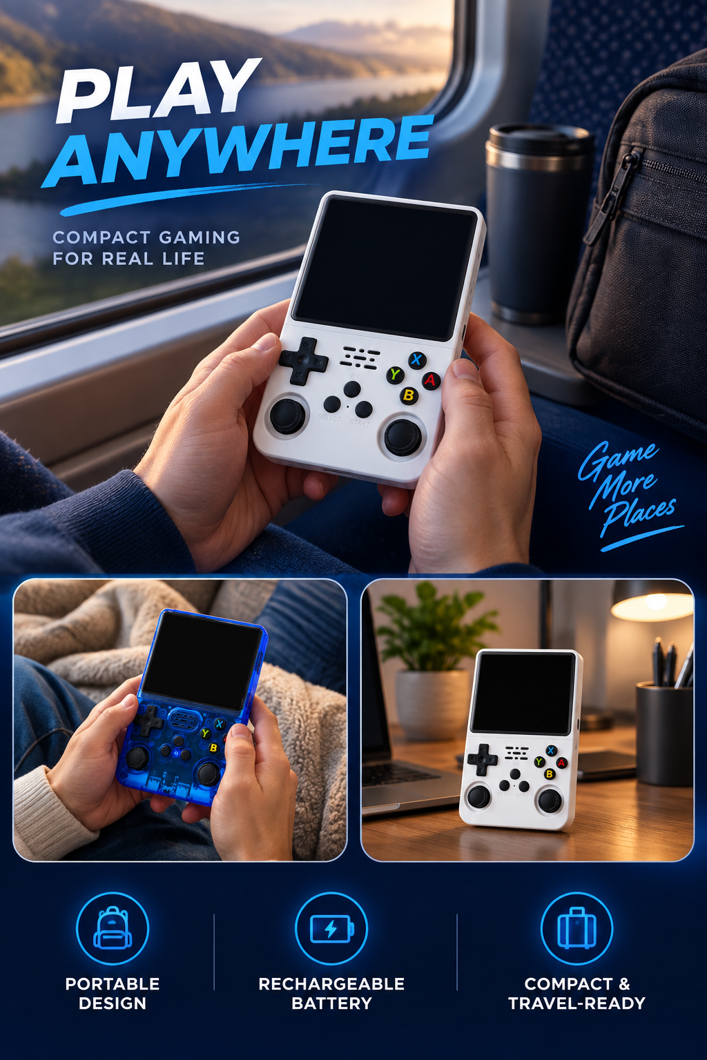 3.5-Inch Linux Handheld Console with Rechargeable Battery product image 3