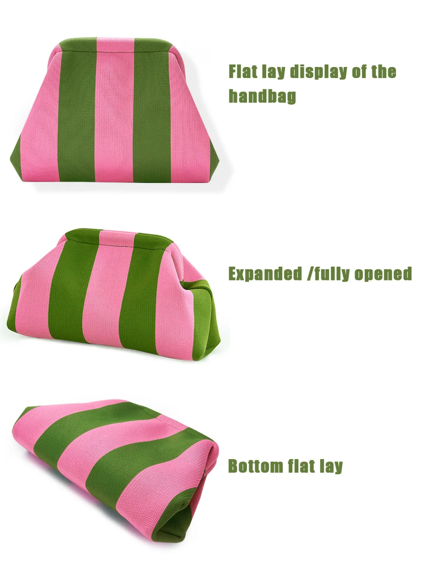 Women's Striped Cloud Handbag 5