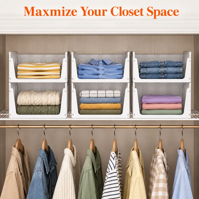 Stackable Closet Organizer Bins – Space-Saving Multipurpose Storage Set product image 7