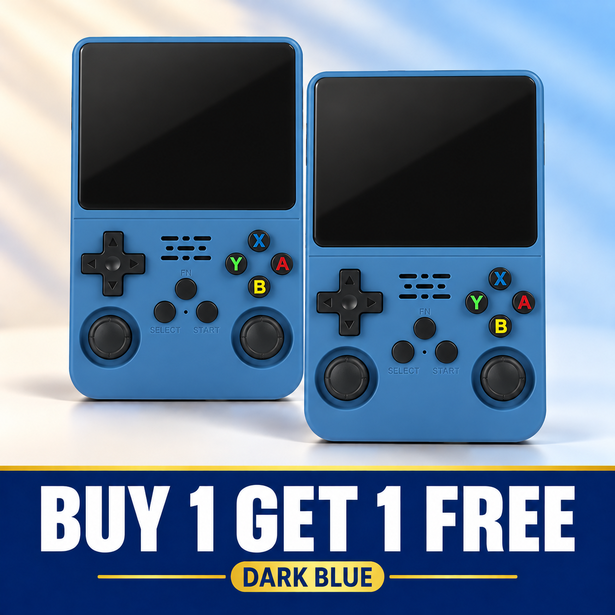 Dark Blue handheld console buy one get one free