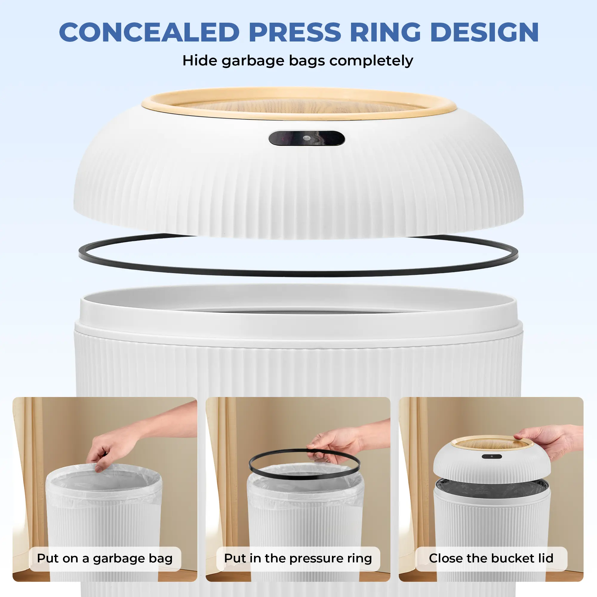 2.6-Gallon Touchless Motion Sensor Trash Can product image 6