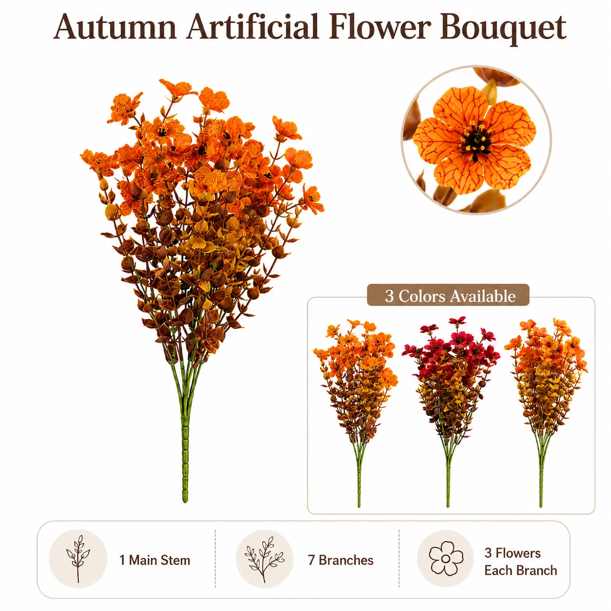 UV Resistant Artificial Flower Bouquet Set 4